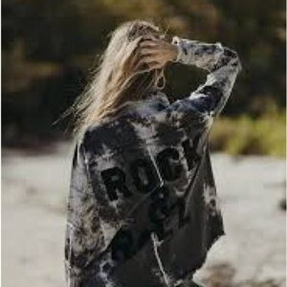 Elan Jackets & Blazers - Elan Women’s Distressed Frayed Fringed Rock & Roll Jacket - Stone